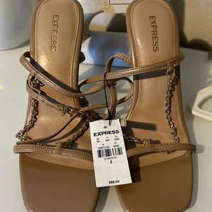 Express heels nude color